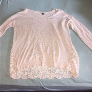 AEO Lightweight Lace Back Sweater